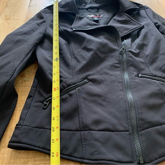 Miss Sixty  M60 Moto Jacket Diagonal Zip Black Stretch Size Small - Picture 4 of 16